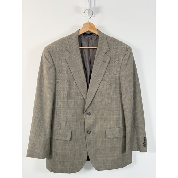 Brooks Brothers Other - VTG Brooks Brothers Brookease Blazer Men 41 Beige Plaid Wool Sport Coat Jacket
